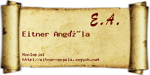 Eitner Angéla névjegykártya